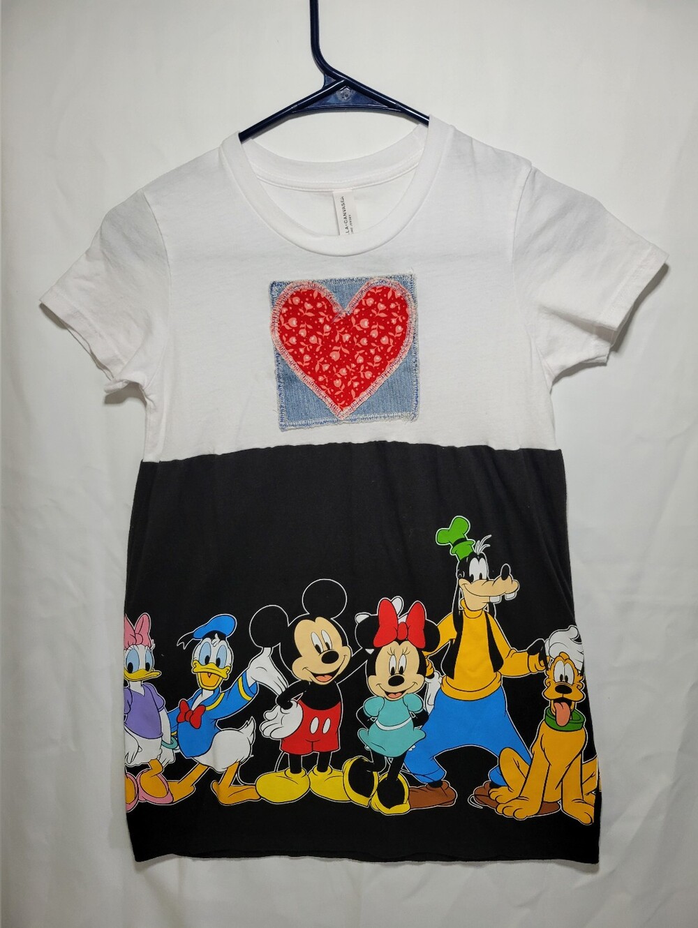 HAND MADE SZ 6 Black & White DISNEY Characters Dress
